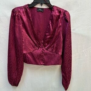 Milk & Honey cropped long sleeve top